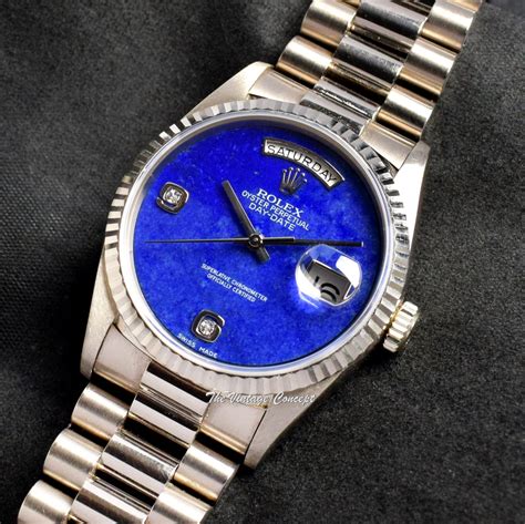 rolex 18239 blue|rolex day date lapis dial.